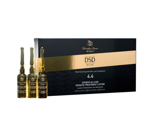 Лосьон DSD de Luxe 4.4 Keratin Treatment Lotion для улучшения структуры и стимуляции роста волос, упаковка ампул 10х10 мл