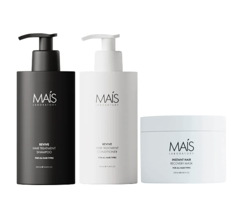 Набір Mais Revive Hair Treatment TRIO шампунь, кондиціонер і маска для відновлення пошкодженого волосся 2х300+250 мл