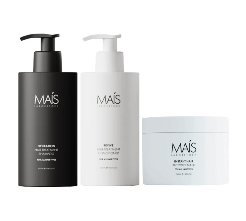 Набор Mais Hydration Hair Treatment TRIO шампунь, кондиционер и маска для восстановления поврежденных волос 2х300+250 мл