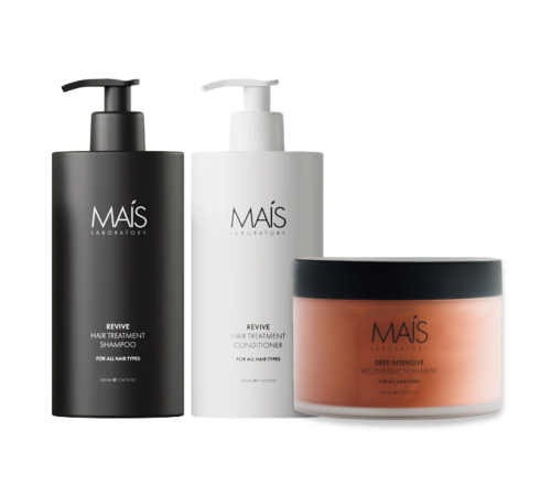 Набір Mais Revive Hair Treatment TRIO шампунь, кондиціонер і маска для відновлення пошкодженого волосся 2х300+250 мл