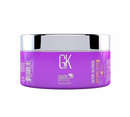 Маска с блонд оттенком для окрашенных волос GKhair (Global Keratin) Ultra Blonde Bombshell Маsque 200 г