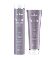 Набір Medavita Keratin Miracle Sleek Hair DUO шампунь і маска для пухнастого та неслухняного волосся 250/150 мл