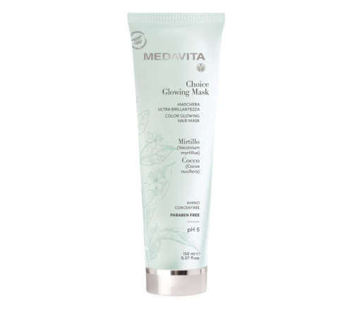 Живильна маска Medavita Choice Glowing Mask для зволоження і блиску фарбованого волосся 150 мл