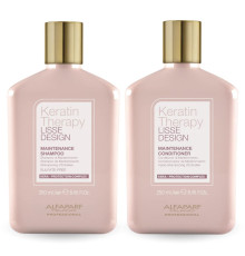 Набір Alfaparf Milano DUO Lisse Design Keratin Therapy шампунь і кондиціонер для блиску та шовковистості волосся, 2х250 мл
