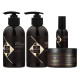 Набір Hadat Liquid Silk QUAD шампунь, кондиціонер, маска, олія для відновлення блиску та гладкості волосся 2х250/300/60 мл