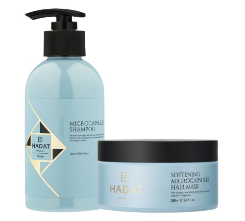 Набір Hadat Microcapsules DUO шампунь і маска для пошкодженого волося з мікрокапсулами 250/280 мл