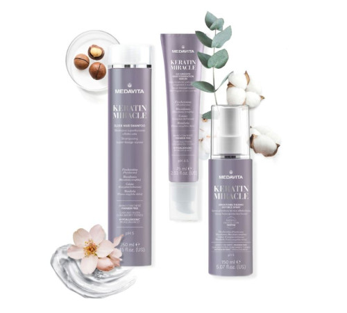 Розгладжуюча маска Medavita Keratin Miracle Sleek Hair Mask для пухнастого та неслухняного волосся 150 мл