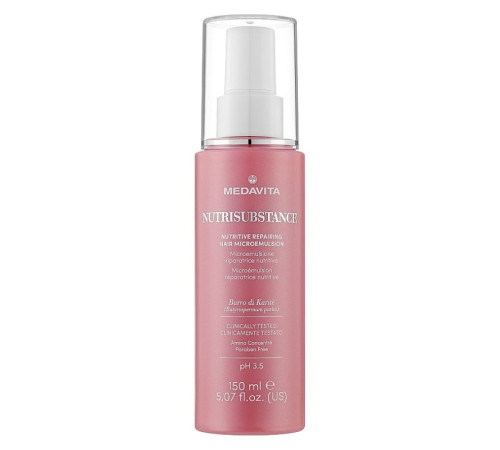 Живильна мікроемульсія Medavita Nutrisubstance Nutritive Repairing Hair Microemulsion для відновлення сухого волосся, 150 мл