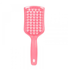 Продувна щітка-браш Janeke Vent Detangling Brush для розплутування та сушіння волосся широка рожева