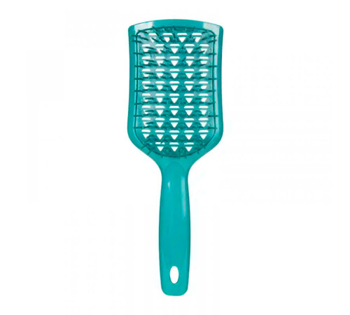 Продувна щітка-браш Janeke Vent Detangling Brush для розплутування та сушіння волосся широка зелена