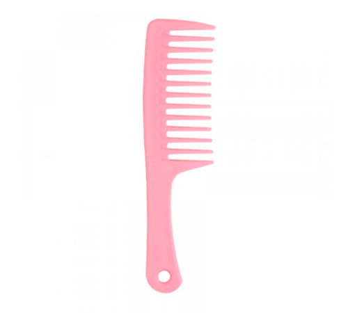 Гребінь для волосся з ручкою та широкими зубцями Wide Tooth Comb пластиковий, 25 см рожевий