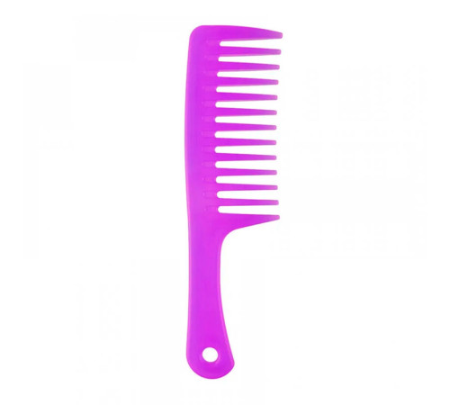 Гребінь для волосся з ручкою та широкими зубцями Wide Tooth Comb пластиковий, 25 см бузковий