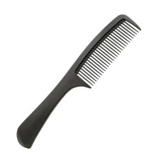 Перукарський гребінь Happy Hair Carbon Antistatic для укладання волосся з ручкою широкий чорний