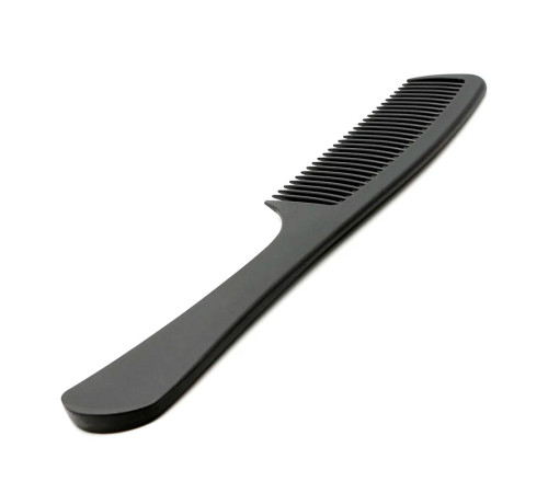 Перукарський гребінь Happy Hair Carbon Antistatic для укладання волосся з ручкою широкий чорний