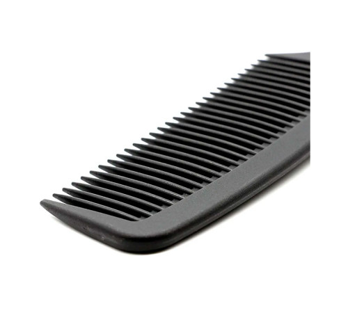 Перукарський гребінь Happy Hair Carbon Antistatic для укладання волосся з ручкою широкий чорний