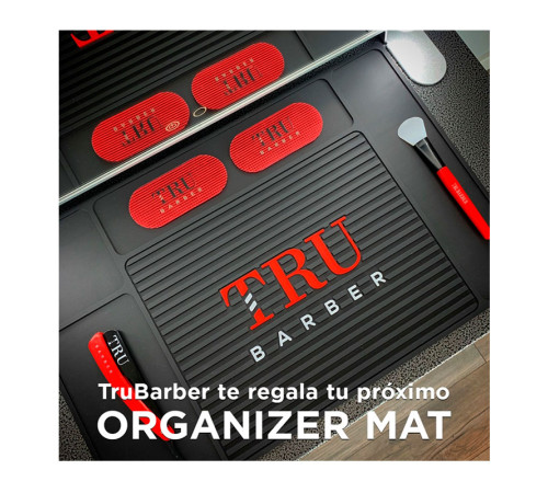 Професійний килимок TRU BARBER для перукарських інструментів, плойки, прасочки, 45х30 см 