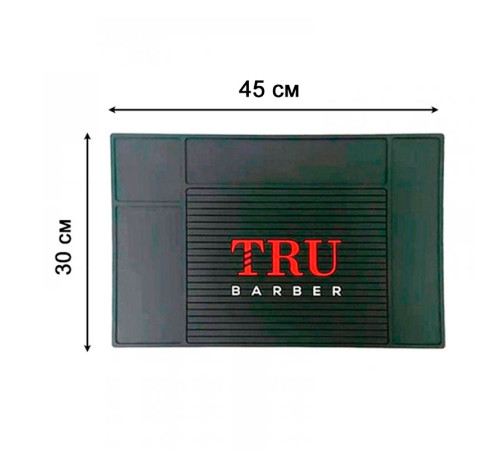 Професійний килимок TRU BARBER для перукарських інструментів, плойки, прасочки, 45х30 см 