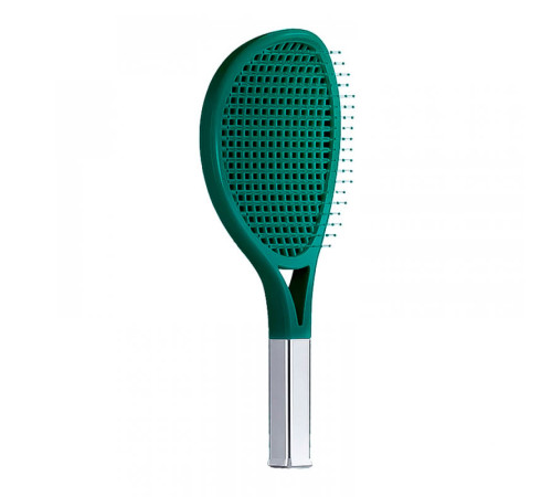 Продувна масажна щітка-браш Tennis Style Hair Brush для всіх типів волосся ультрам`яка зелена