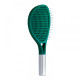 Продувна масажна щітка-браш Tennis Style Hair Brush для всіх типів волосся ультрам`яка зелена