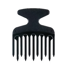 Гребінь для кучерявого і густого волосся Afro Hair picker пластиковий чорний 128 мм (HS 80239)