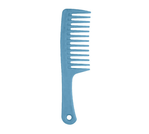 Гребінь для волосся з ручкою та широкими зубцями Wide Tooth Comb пластиковий, 25 см блакитний