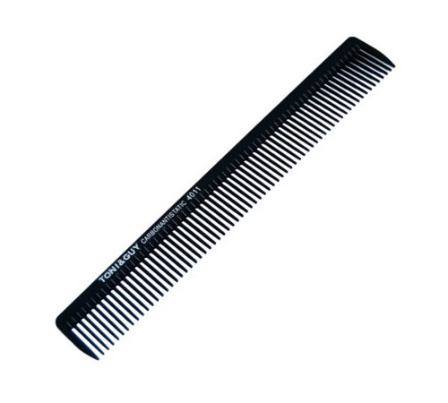 Гребінь для стрижки волосся Toni & Guy Carbon Antistatic Comb 4011 антистатичний карбоновий чорний