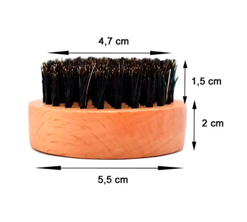 Щітка для фейда, бороди Barber Beard Brush для барбера, перукаря кругла 5,5 см