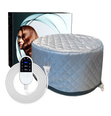 Електрична термошапка сушуар Happy Hair Lux Spa Cap для масок, ламінування і лікування волосся в коробці сіра