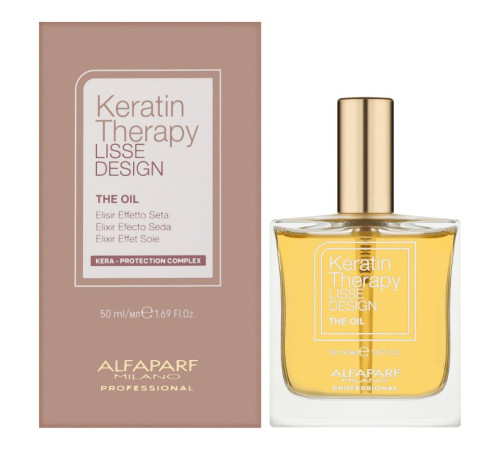 Кератинова олійка Alfaparf Lisse Design Keratin Therapy Oil для сухого і пошкодженого волосся 50 мл