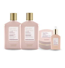 Набір Alfaparf Milano Lisse Design Keratin Therapy QUAD-1 шампунь, кондиціонер, маска, сироватка для блиску та шовковистості волосся 2x250+200+125 мл