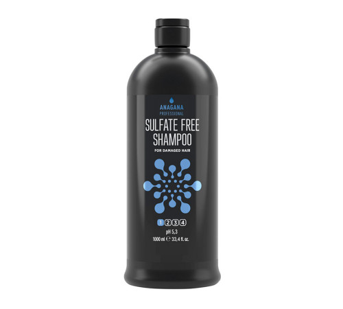 Шампунь "Безсульфатний" для пошкодженого волосся Anagana Sulfate Free Shampoo for damaged hair, 1000 мл