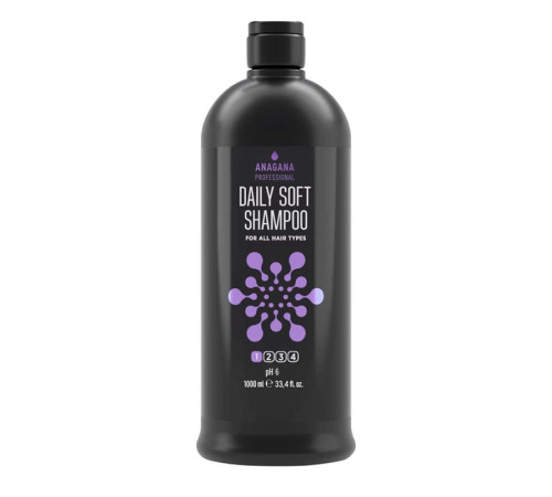 Шампунь "Щоденний м'який" для всіх типів волосся Anagana Daily Soft Shampoo for all hair types, 1000 мл