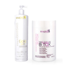 Набір випрямляючого ботоксу SoupleLiss B-tox Gold Liss, 2х100 г (розлив)