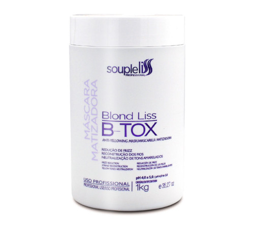Ботокс SoupleLiss Mascara Matizadora B-tox Blond для блонду з антижовтим ефектом, 200 г (розлив)