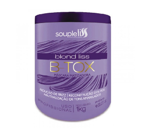 Ботокс SoupleLiss Mascara Matizadora B-tox Blond для блонду з антижовтим ефектом, 200 г (розлив)