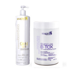 Набір ботоксу SoupleLiss Máscara Matizadora B-tox Blond для блонду, 2х100 г (розлив)
