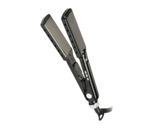 Утюг выпрямитель для выравнивания волос Happy Hair Curve Titanium Flat серебристый с титановыми пластинами