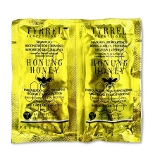 Пробний набір Tyrrel Honung Honey для реконструкції пошкодженого волосся шампунь і маска, 2х15 мл