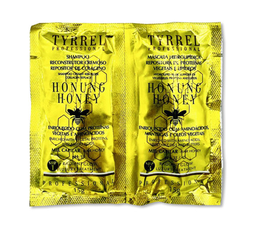 Пробний набір Tyrrel Honung Honey для реконструкції пошкодженого волосся шампунь і маска, 2х15 мл