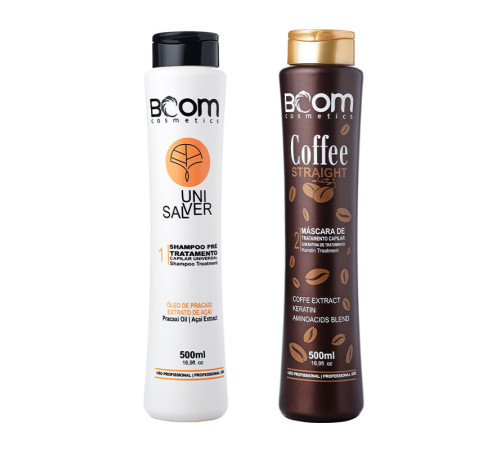 Набір кератину BOOM Cosmetics Coffee Straight для вирівнювання волосся, 100/200 г (розлив)