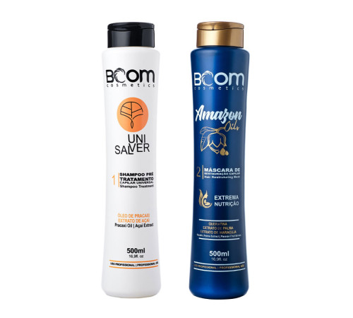 Набір кератину BOOM Cosmetics Amazon Oil для вирівнювання волосся, 50/100 г (розлив)