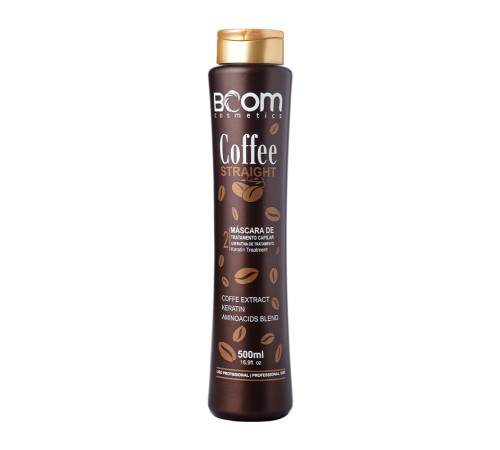Сильний кератин BOOM Cosmetics Coffee Straight для вирівнювання волосся, 500 мл (заводська)