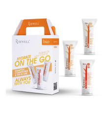 Дорожній набір Raywell Bio Hidra Travel Kit шампунь, маска та крем 10 в 1 для зволоження волосся (RR381), 3*100 мл