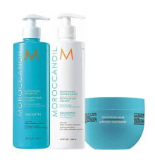 Разглаживающий набор MoroccanOil Smoothing шампунь, кондиционер и маска для волос