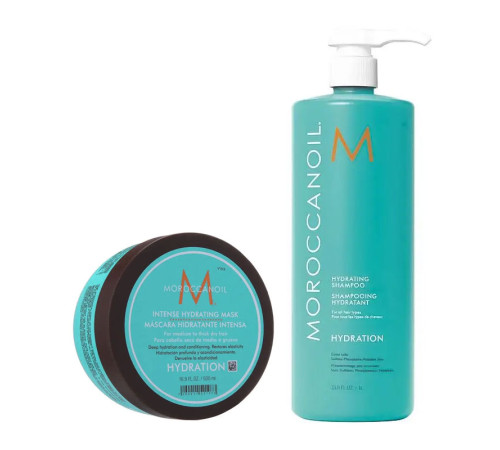 Зволожуючий набір Moroccanoil Hydrating шампунь і маска для сухого та фарбованого волосся