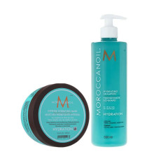 Зволожуючий набір Moroccanoil Hydrating шампунь і маска для сухого та фарбованого волосся
