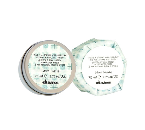 Моделирующая глина Davines More Inside Strong Moulding Clay сильной фиксации для стойкого матового эффекта 75 мл