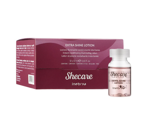 Кератиновий лосьйон Inebrya SheCare Extra Shine Lotion для сяйва волосся, 12 мл (1 ампула)