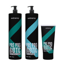 Набір Extremo Pre-Probiotic шампунь і кондиціонер тривалентні з пробіотиком та крем-детокс (EX226/EX227/EX228) 500/500/200 мл