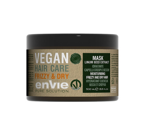 Увлажняющая маска Envie Vegan Frizzy and Dry Mask Linum Seed Extract для сухих и кудрявых волос (EN861)